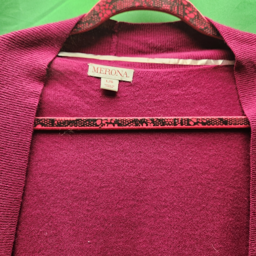 Merona ladies large pink cardigan